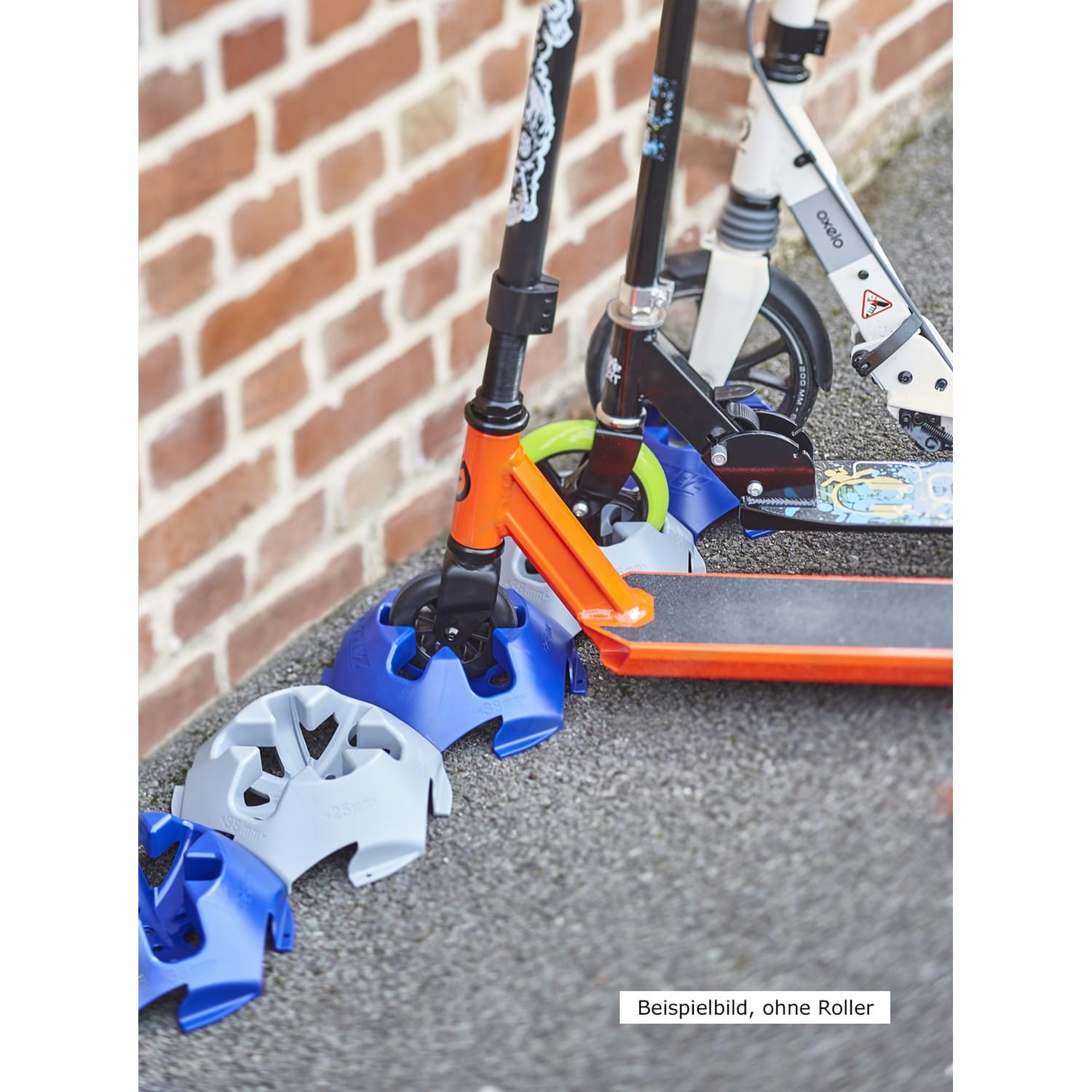 MOTTEZ Bodenständer Stellplatz in Grau, erweiterbar & frei anordnen für Roller BILD 4