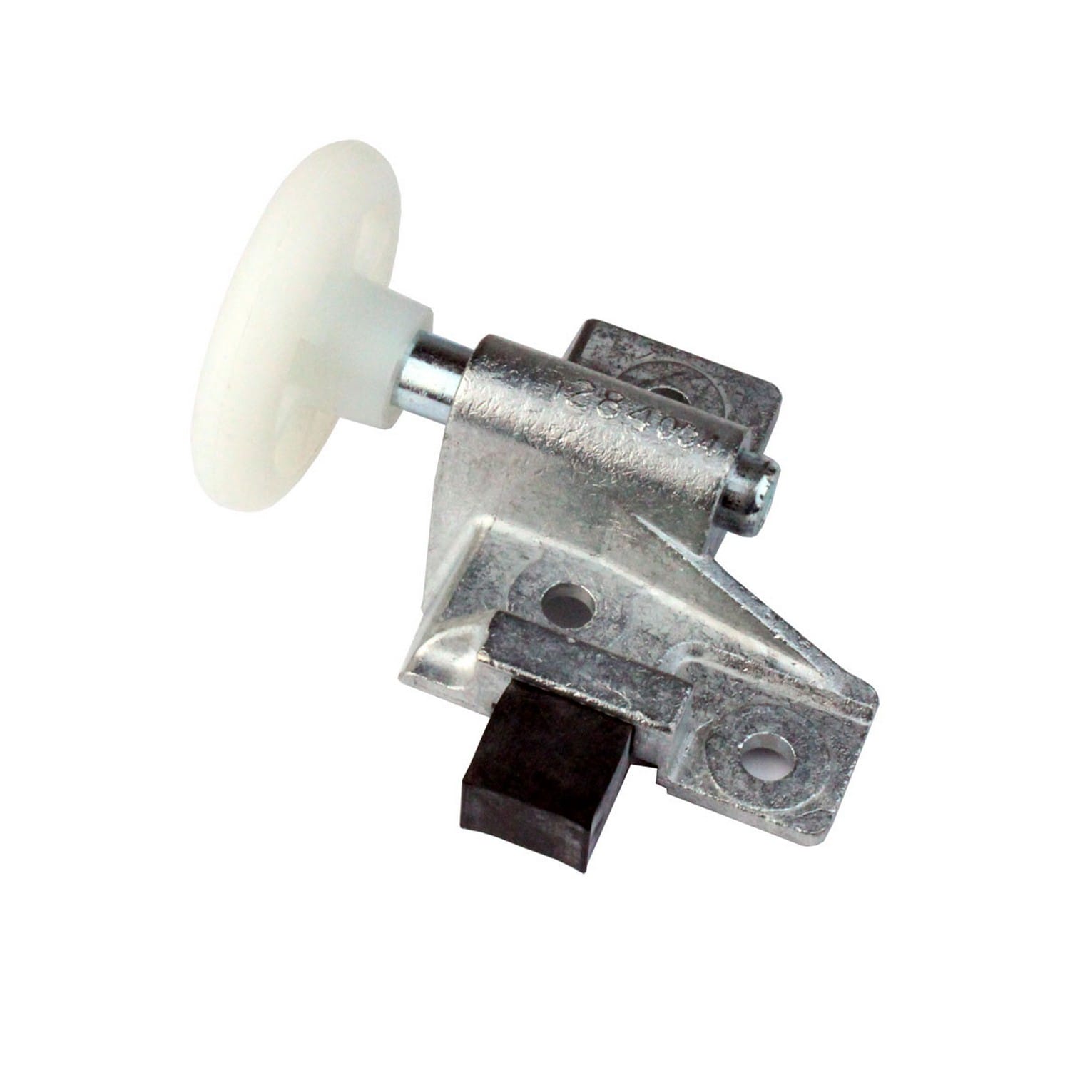 Hörmann Rollenhalter für F80 mit Laufrolle, Puffer, Rechts, weiß für Schwingtore BILD 1