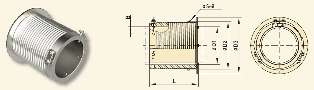 GfA Seiltrommel Typ A 160-6L-133 für Siederohre / 30001197