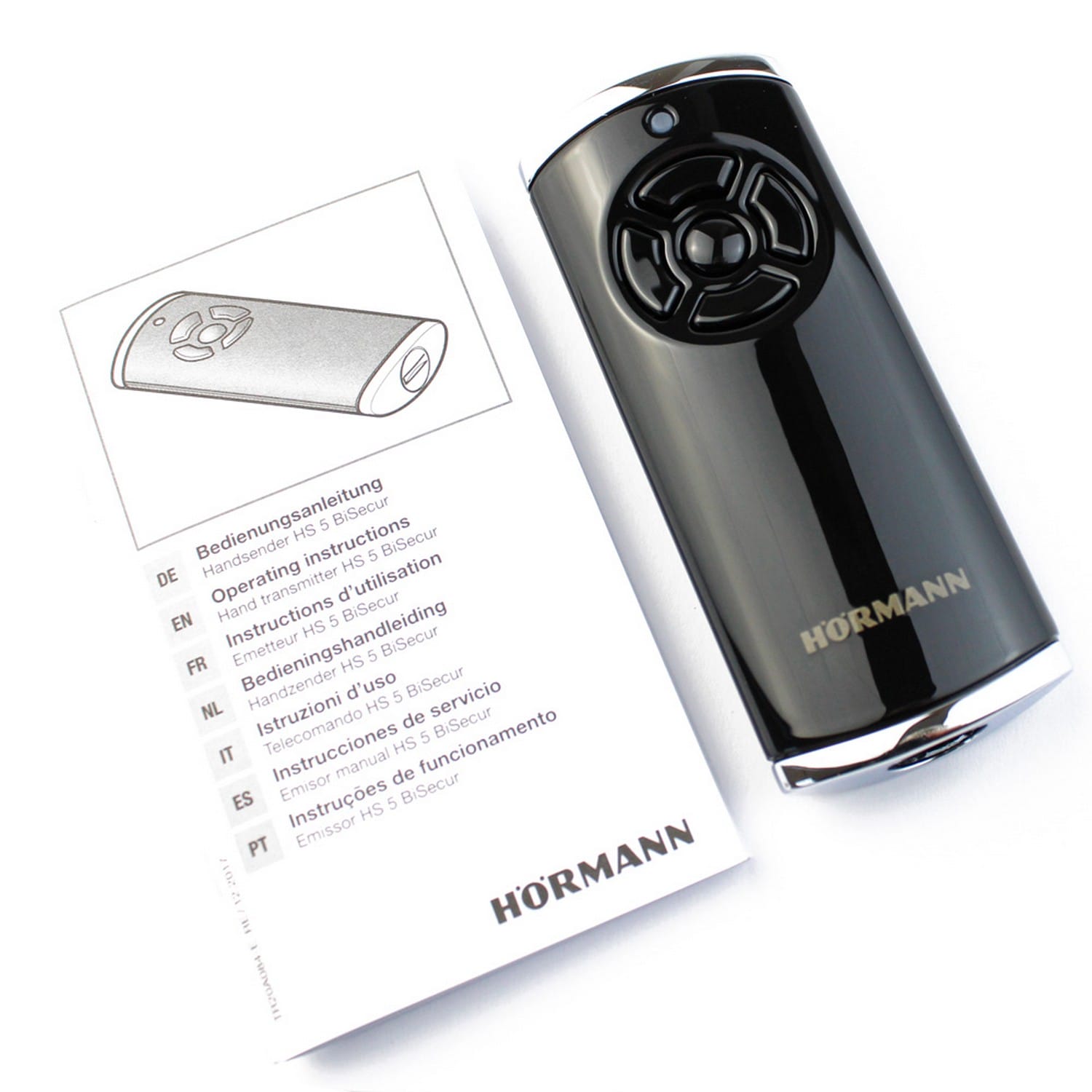 Hörmann Handsender HS 5 BS (5-Tasten), Hgl. schwarz 868MHz BiSecur für Antriebe BILD 2