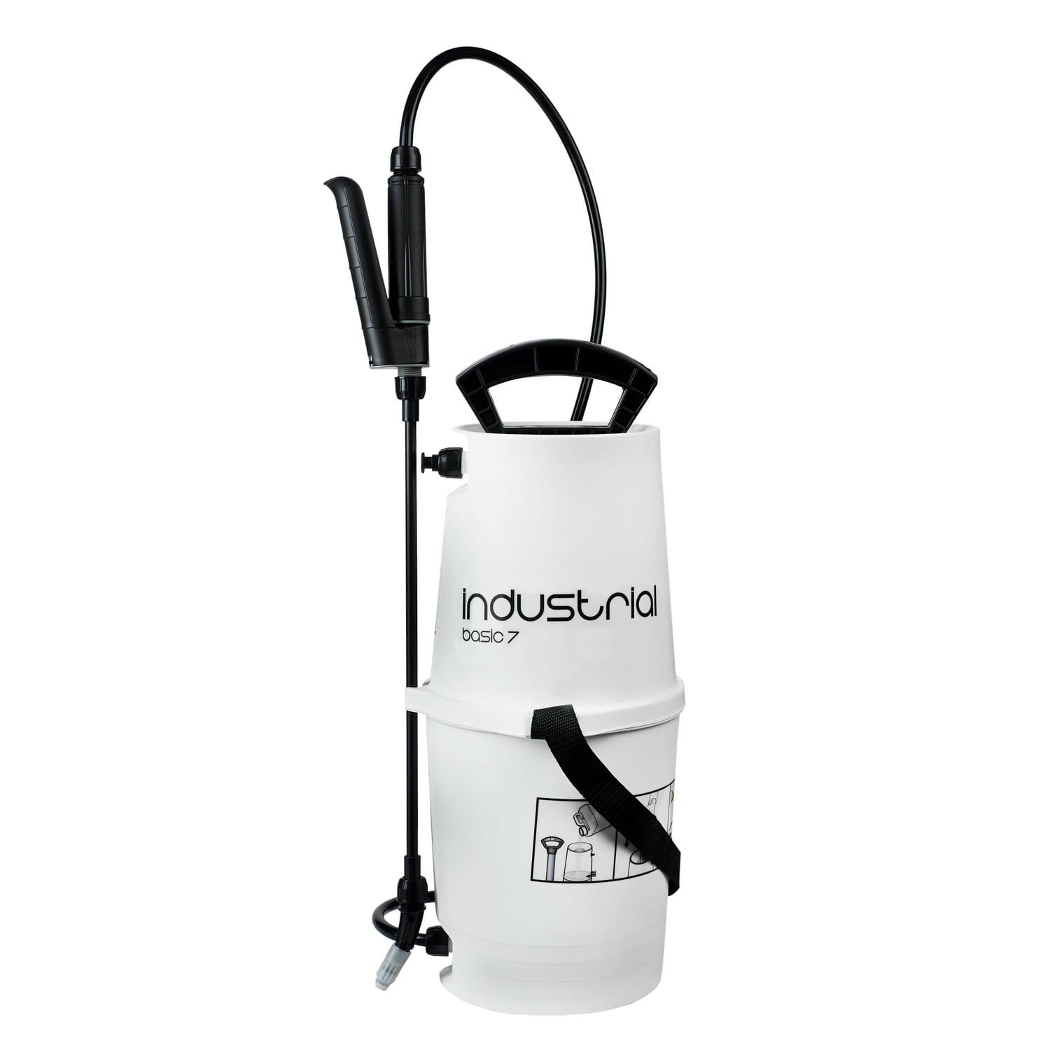 IK Industrial Basic 7 - 5l Pumpsprühgerät, Weiß für verschiedene Einsatzbereiche