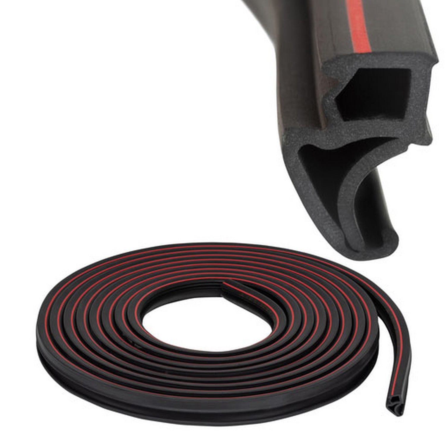 Hörmann T90 Zargendichtung P121 Länge: 5500mm, schwarz-rot für Türen BILD 1