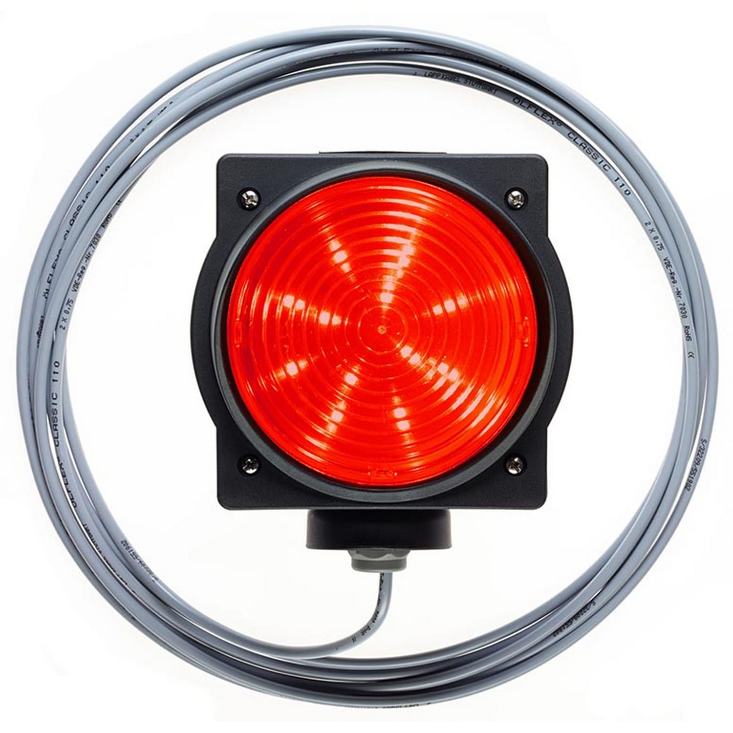 MARANTEC Ampel LED 24V rot, mit 11m Kabel, 1,7W, IP65 für Antriebe & Steuerung BILD 1