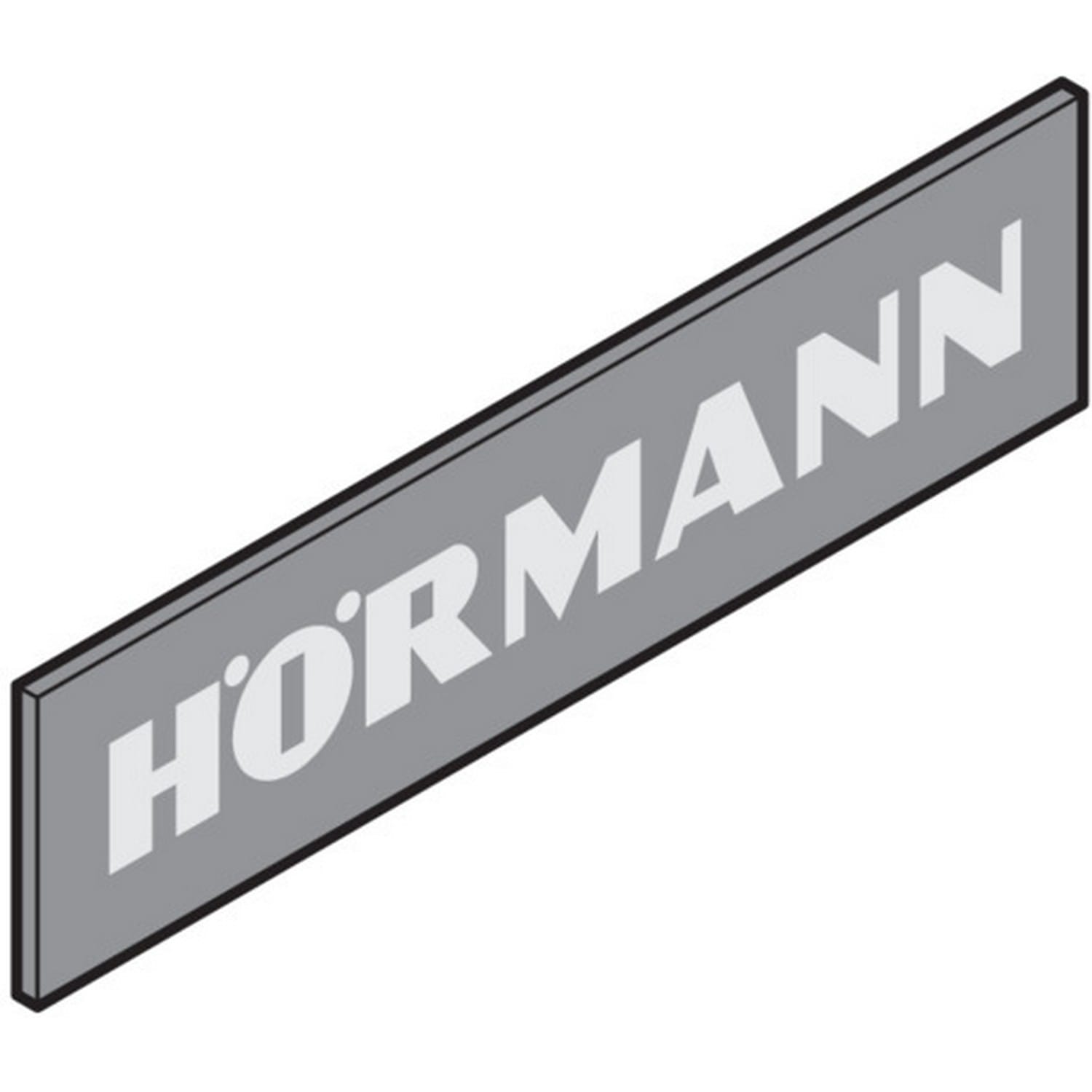 Hörmann Firmenschild blau/orange 260x50x3mm für Industrie-Sektionaltor BILD 9