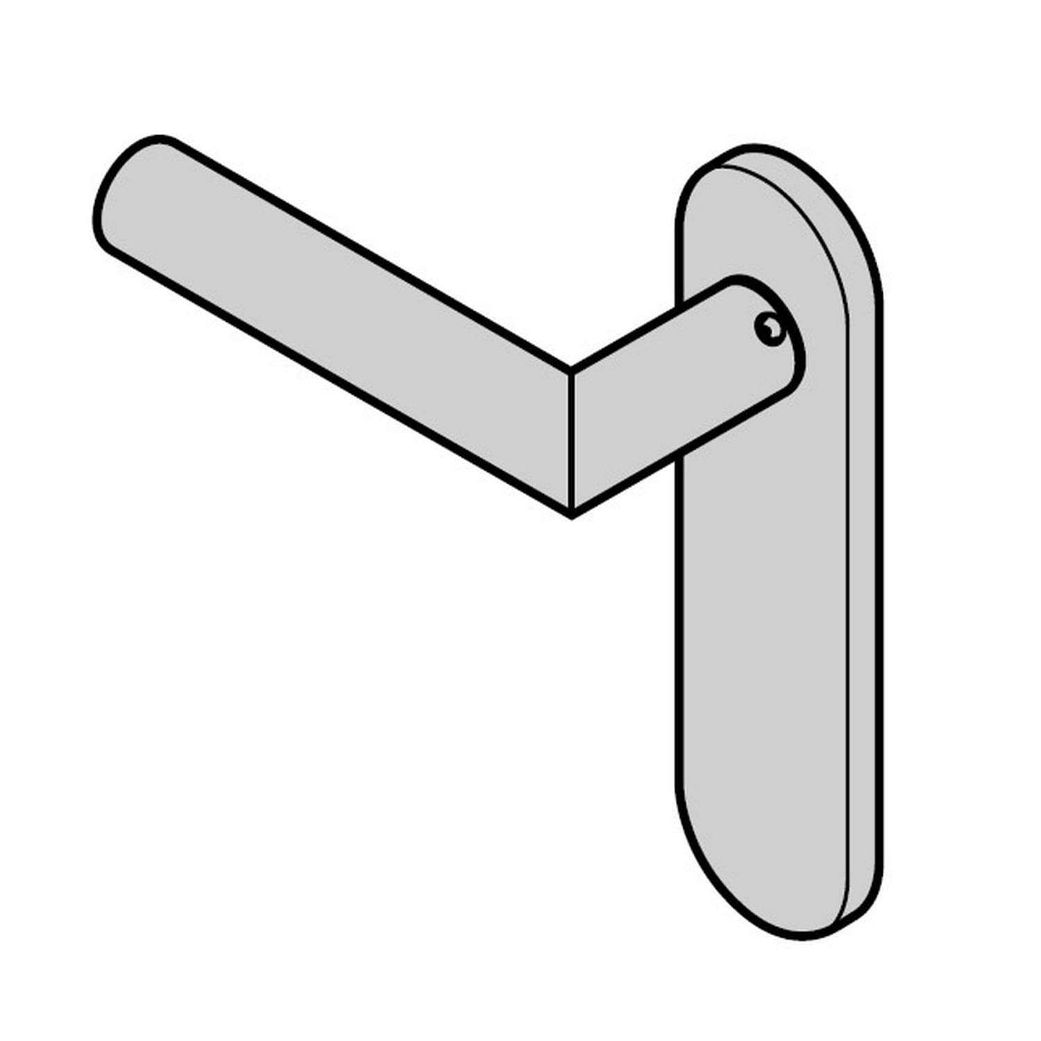 Hörmann Halbgarnitur D-310 (FS) Kurzschild blind, Edelstahl, matt BILD 1