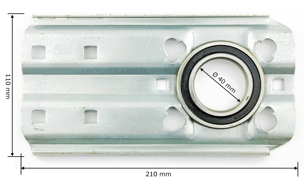 Hörmann Wellenhalter (212mm) für Torsionsfederwellen für Industrie-Sektionaltor BILD 2