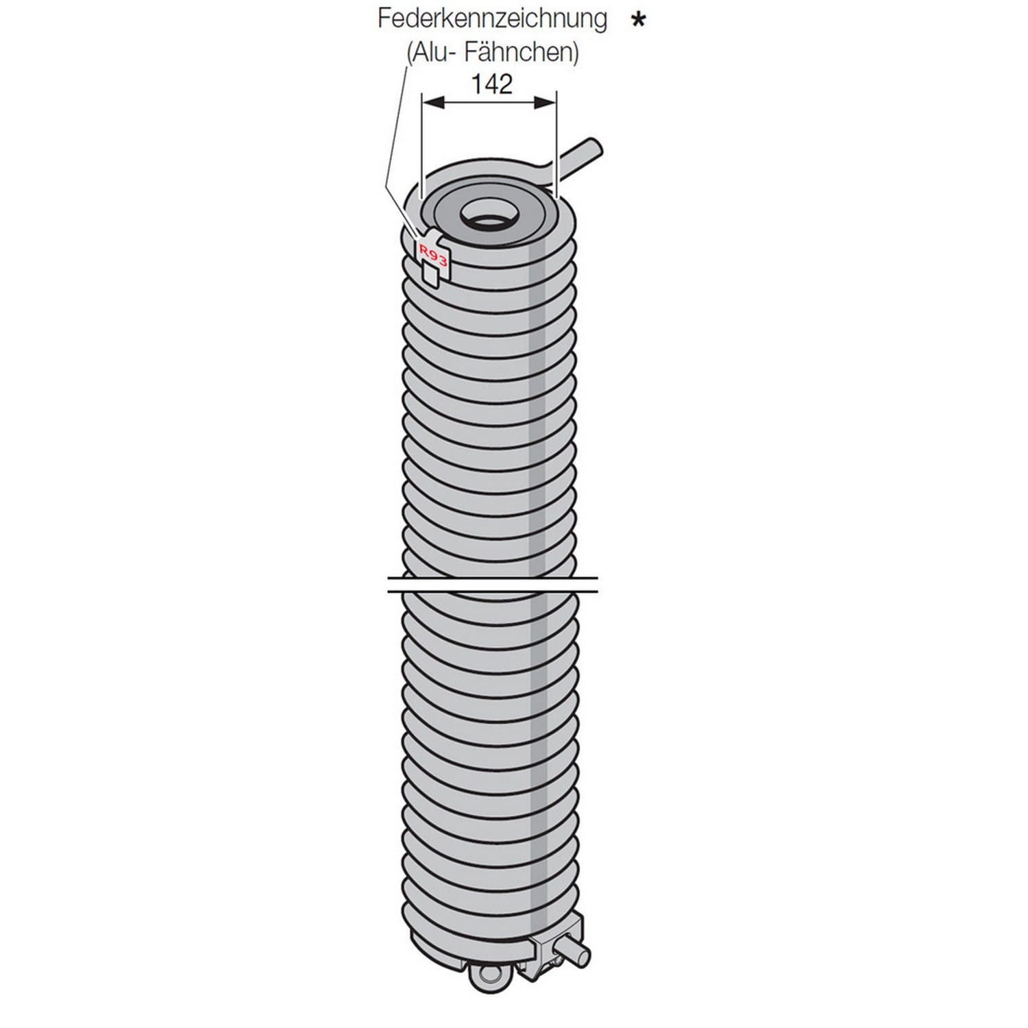 Hörmann Torsionsfeder mit Spannkonus, R93, Ø 142mm für Industrie-Sektionaltor BILD 1