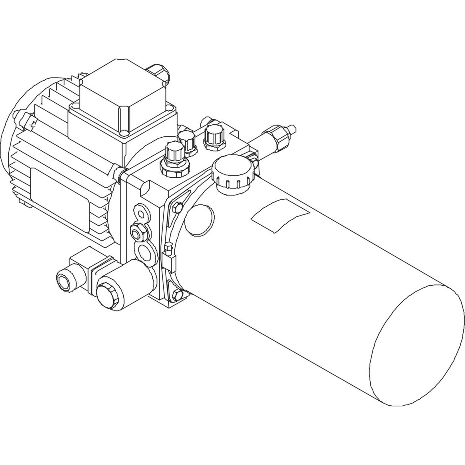 Hörmann Elektrohydr. Einheit Bosch 0,75kW HLS/HLS2/HRS 230V3F/400V3F 50/60Hz BILD 1