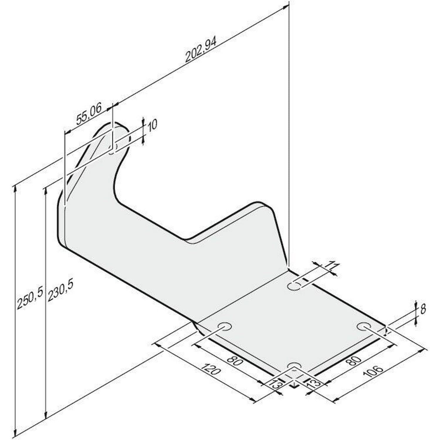 Sommer Torpfostenbeschlag 203/230,5 L, twist 350, links für Antriebe BILD 9