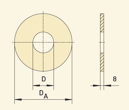 GfA Ronden  D 40 mm, DA 166 mm für Siederohr / 40000389