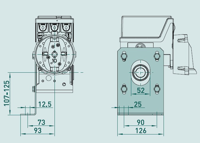 GfA Flanschkonsole H 107-125 Baureihe SG50 / 30002685