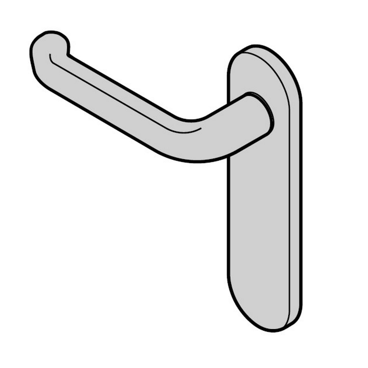 Hörmann Halbgarnitur D-410 (FS) Kurzschild blind, Edelstahl, matt BILD 1