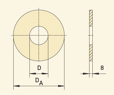 GfA Ronden  D 55 mm, DA 259 mm für Siederohr / 40010168