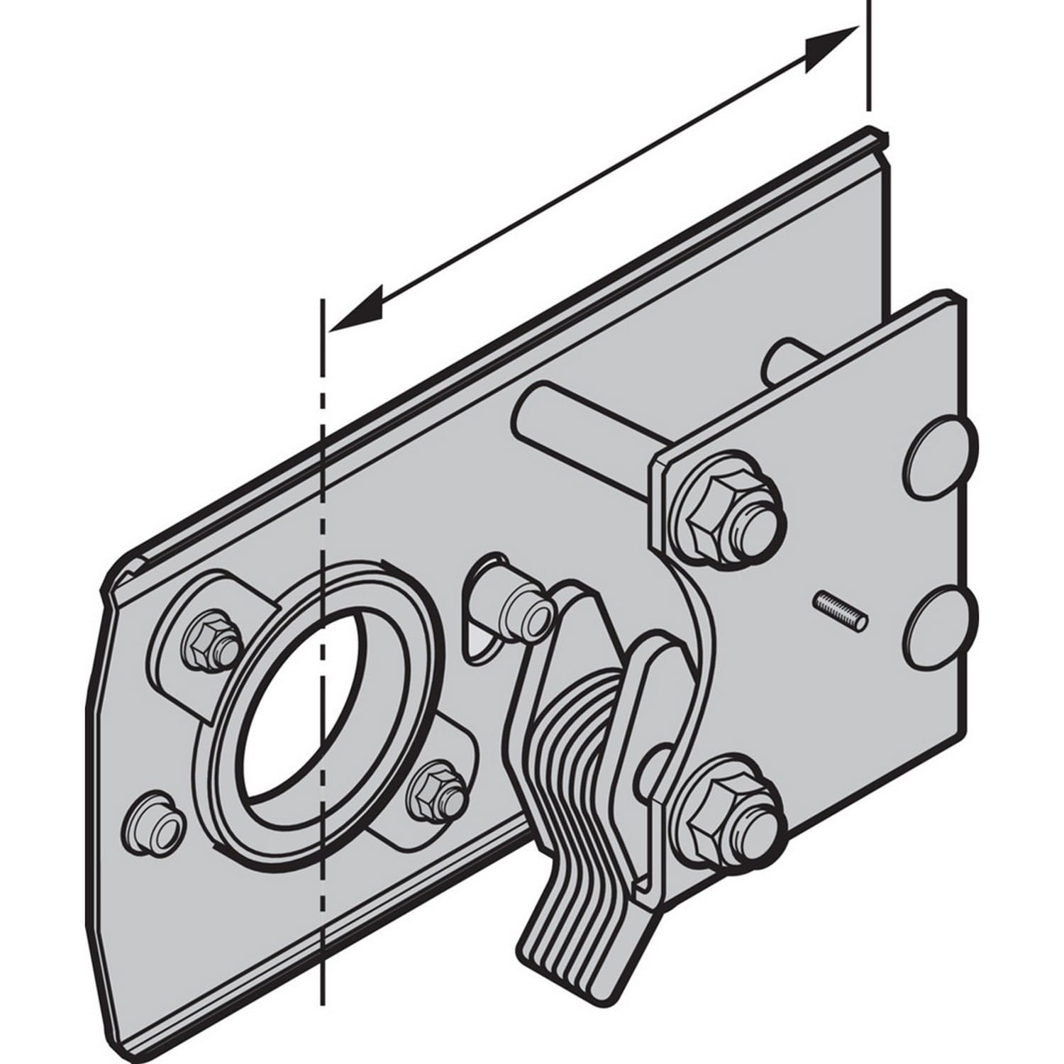 Hörmann Federbruchsicherung Achshöhe 160mm, rechts für Industrie-Sektionaltor BILD 9