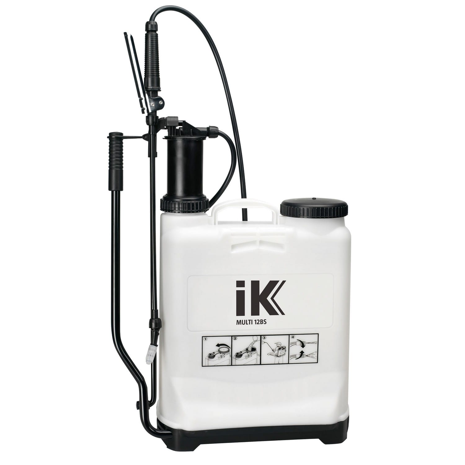 IK Multi 12 BS - 12 Liter Pumpsprühgerät, Weiß für verschiedene Einsatzbereiche