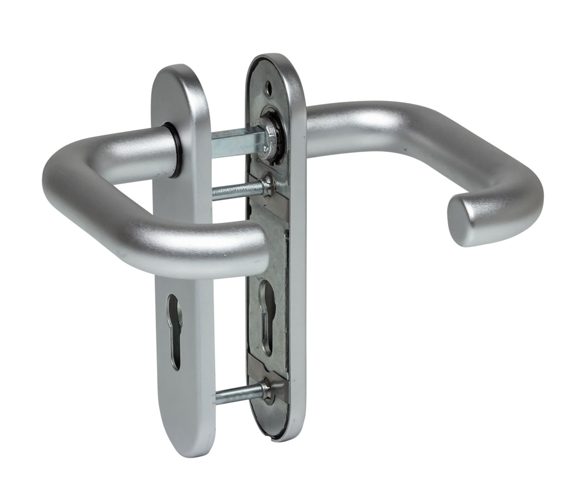 Hörmann FS Drückergarnitur D110 Aluminium für Feuerschutz- & Multifunktionstüren BILD 3
