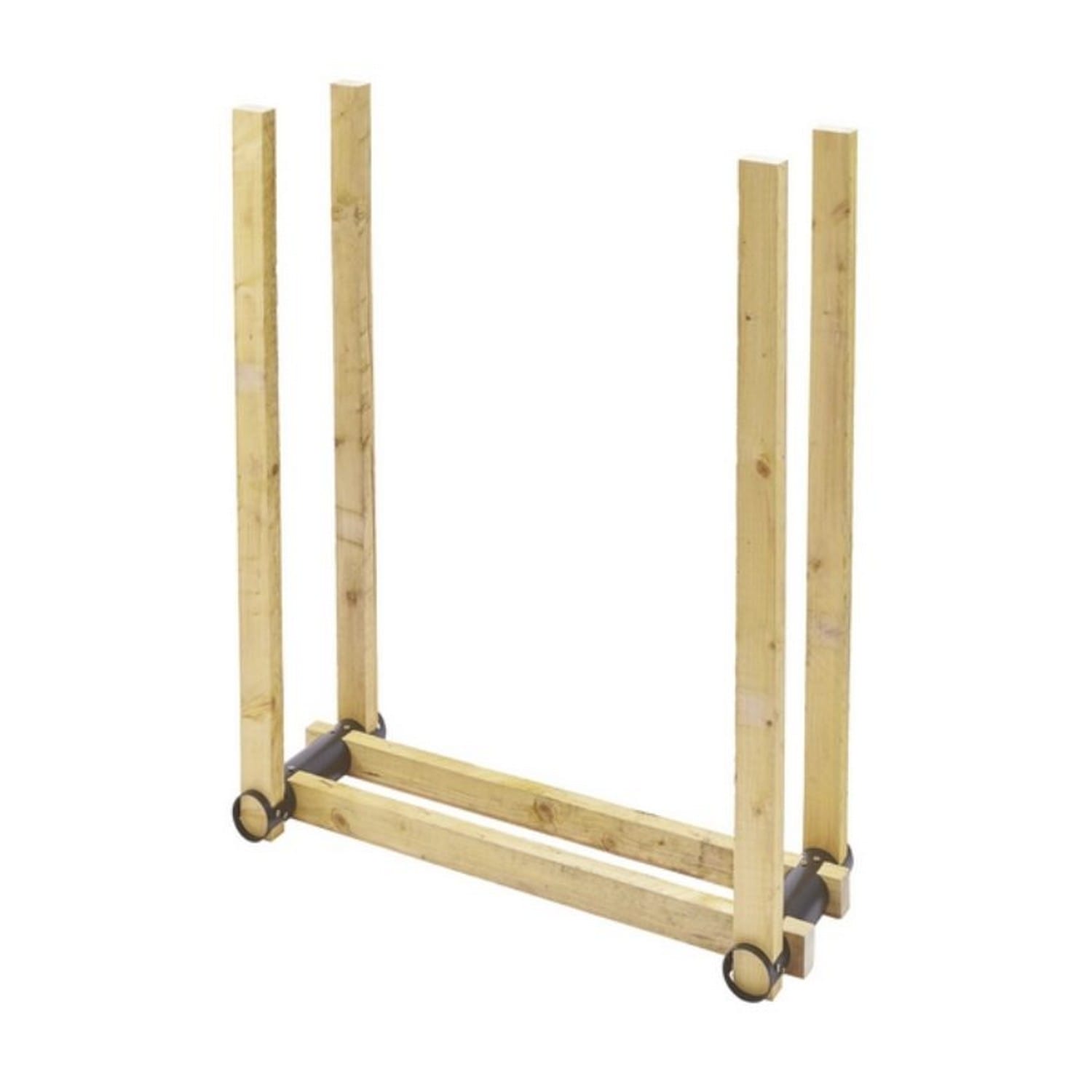 MOTTEZ Holzlager-Regalhalterungen 2er Set, schwarz für Kamin / MM061Q BILD 5