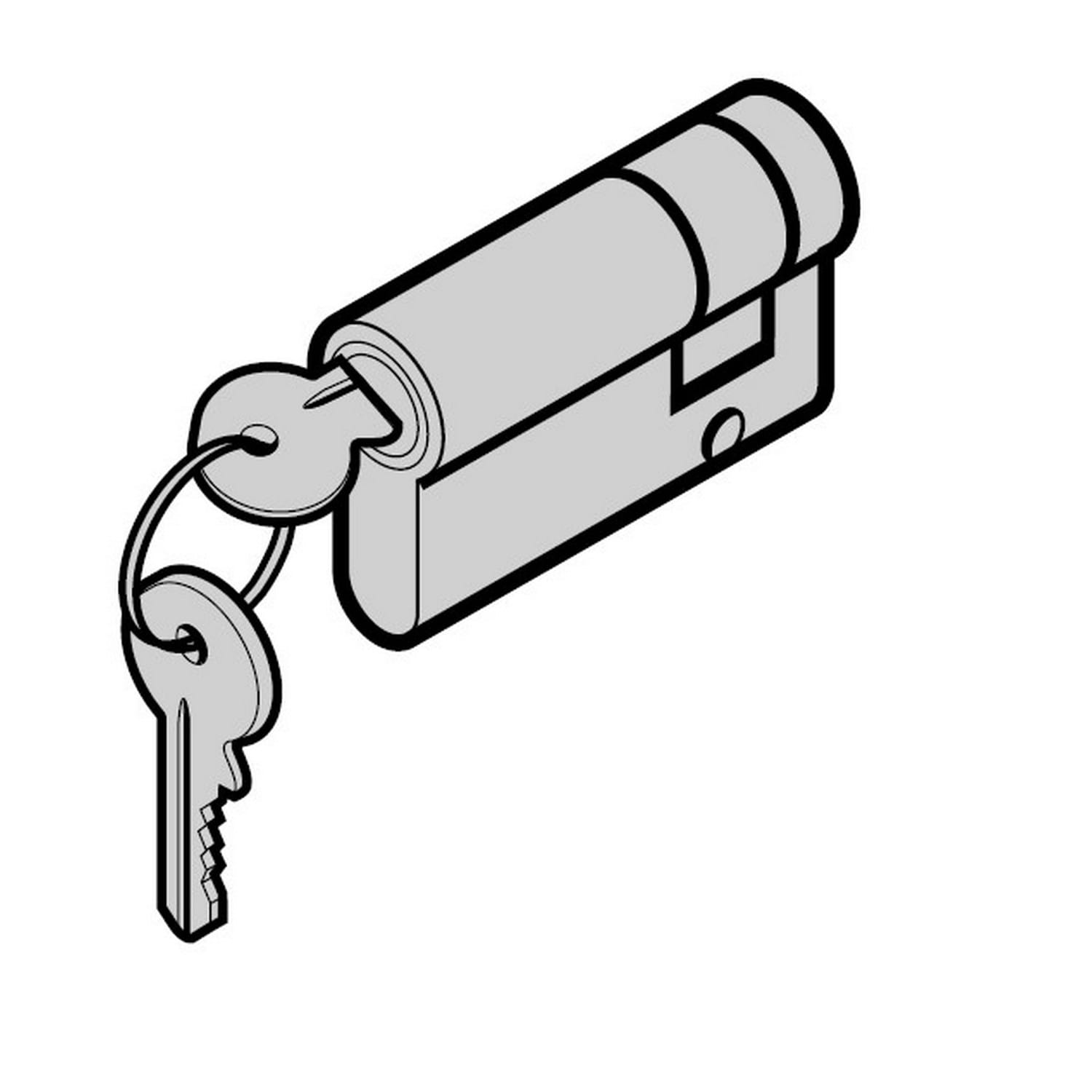 Hörmann Profil-Halbzylinder 50, 5 + 10 mm für Stahl-Objekttüren / 478598