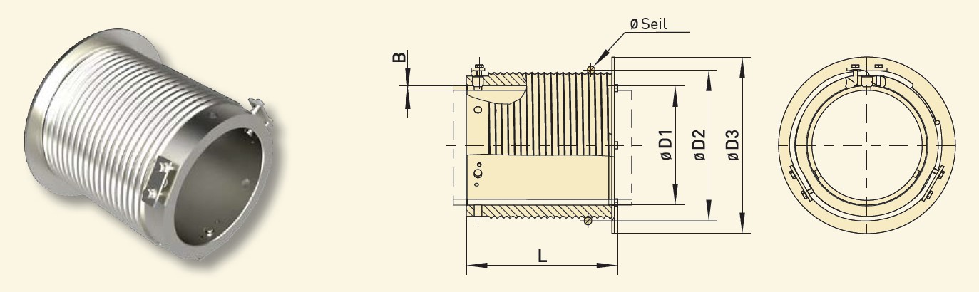 GfA Seiltrommel Typ A 160-8L-133 für Siederohre / 30001236