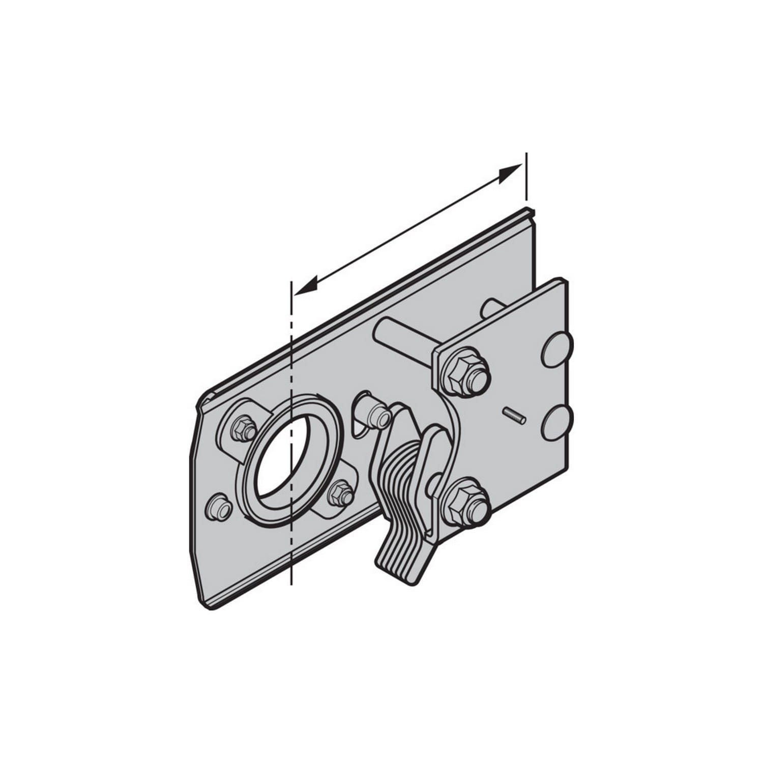 Hörmann Federbruchsicherung Achshöhe 140mm, rechts für Industrie-Sektionaltor BILD 1