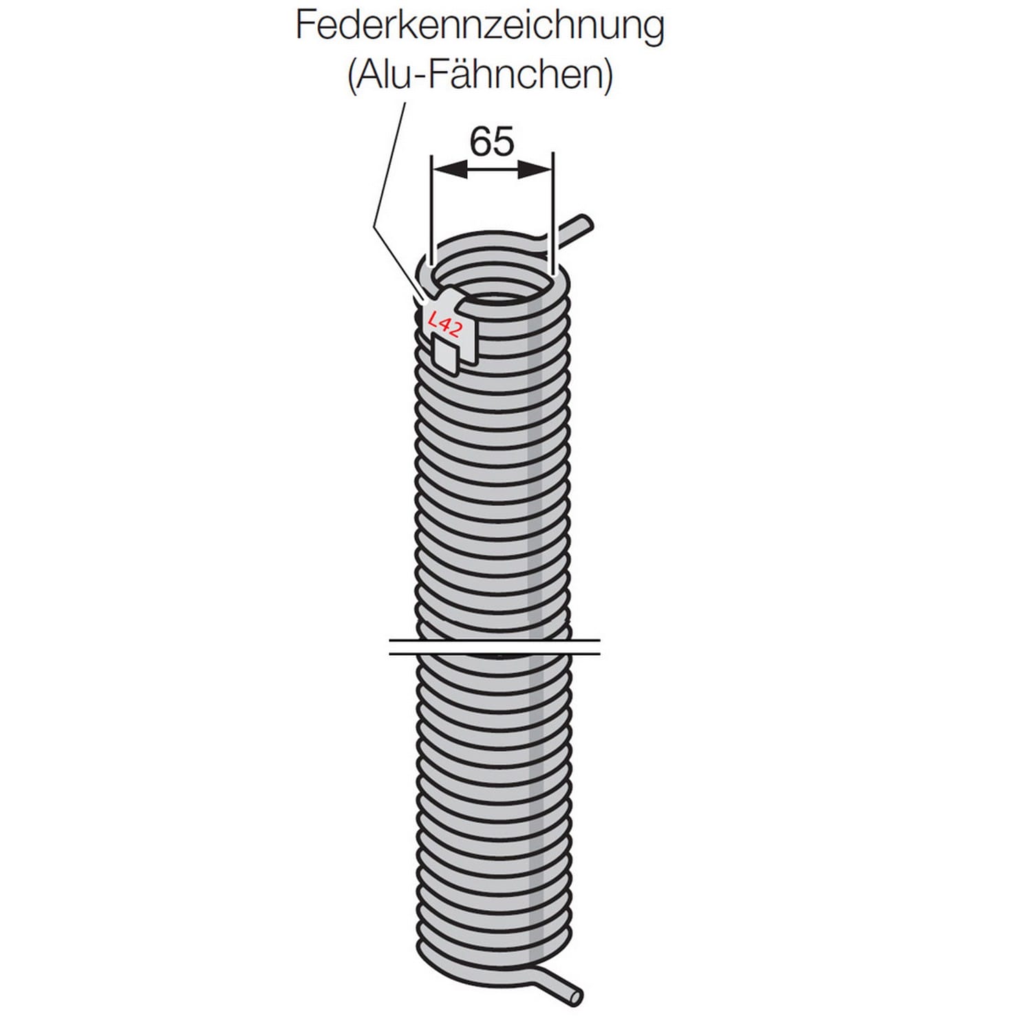 Hörmann Torsionsfeder L42, innen Ø 65mm für Industrie-Sektionaltor BILD 9