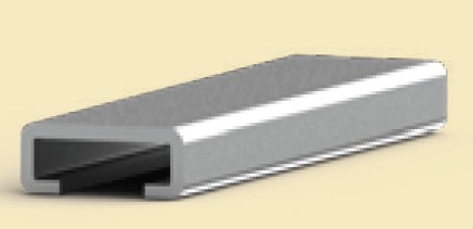 GfA C-Schiene aus Aluminium für Gummiprofil, 1m für Garagen-Sektionaltor