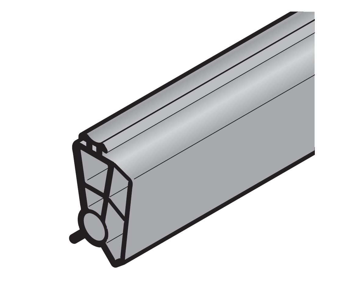 Hörmann Bodendichtung HG104, Länge: 3400mm, Schwarz für Industrie-Sektionaltor BILD 1