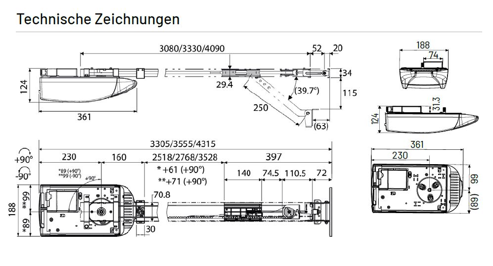 MARANTEC Comfort 260 speed Set 24 V-DC Motor, 650 N, 22 cm/s für Garagentore BILD 9