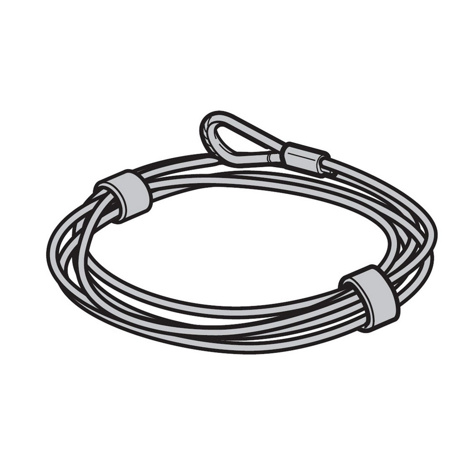 Hörmann Drahtseile Ø 3mm Beschlag N, 3780mm, bis Torhöhe 2250mm für Sektionaltor BILD 9
