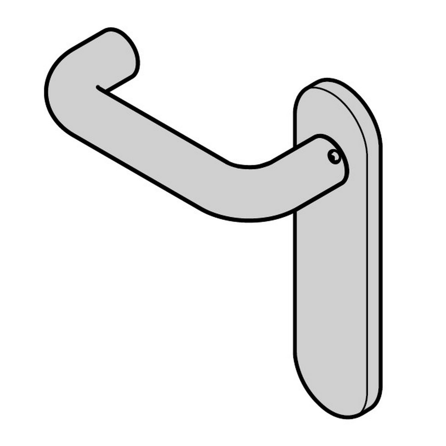Hörmann Halbgarnitur D-110 (FS) Kurzschild blind, Edelstahl, matt BILD 1