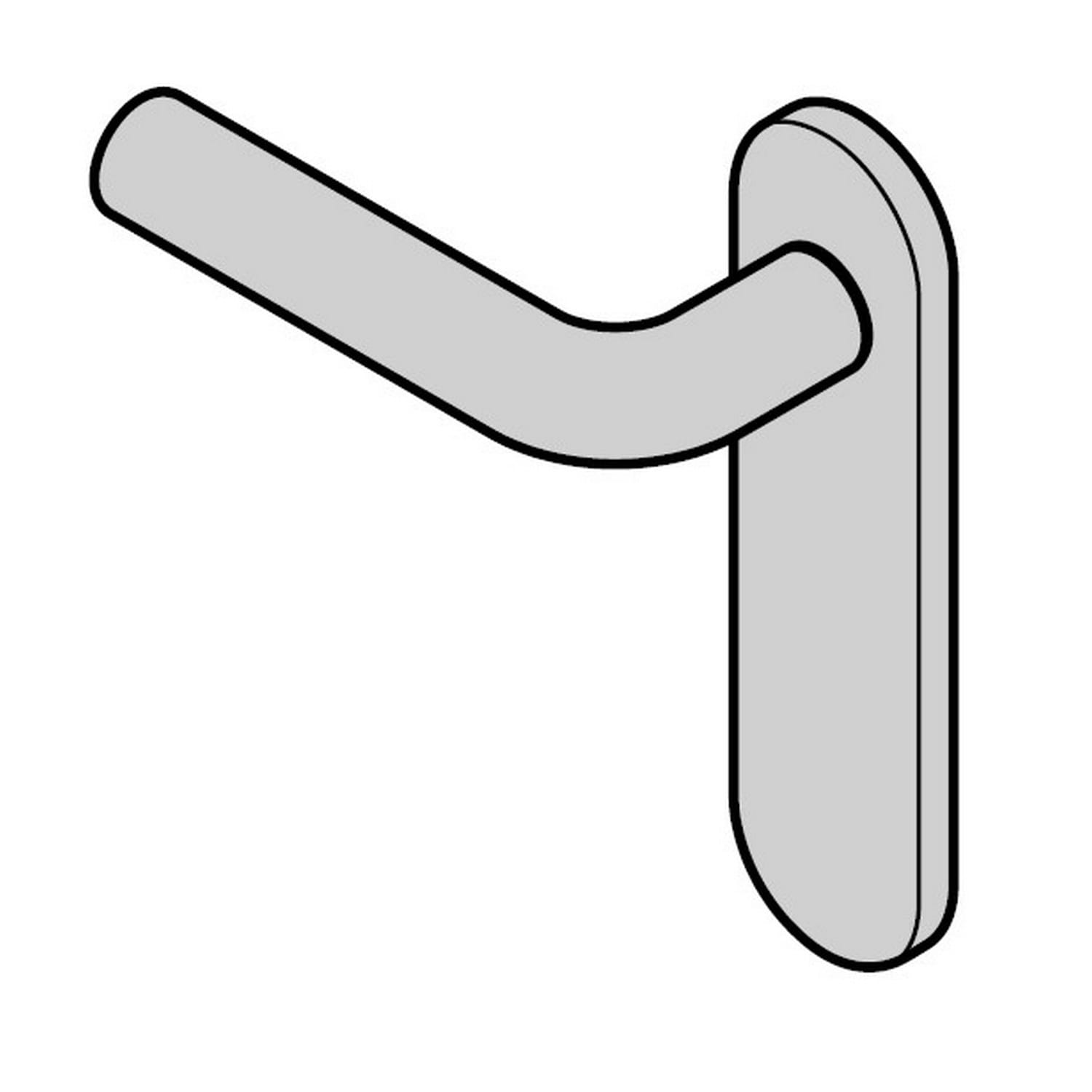 Hörmann Halbgarnitur D-210 (FS) Kurzschild blind, Edelstahl, matt BILD 1